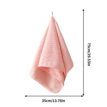 Randig badhandduk i sammet för vuxna rosa, supermjuk och absorberande