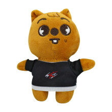Bambola di peluche, giocattolo in stile cartone animato, morbido cuscino a forma di animale.