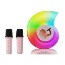 Micrófono de karaoke Bluetooth con lámpara de colores