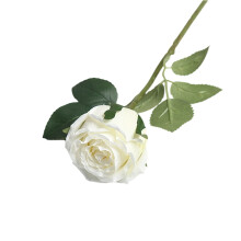 Rose artificielle blanche 55 cm (21,65 pouces) - 1 pièce