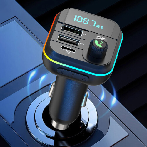 Caricabatterie da auto Bluetooth da 60 W con display digitale