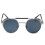 Occhiali da sole vintage rotondi steampunk argento 2