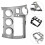 Painel frontal prateado de 9 polegadas para rádio estéreo de carro Toyota Matrix 2009-2014 4