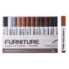12-Kleuren Meubelreparatieset met , Vulstift, Houtcomposiet, Structuurverf, Reparatiestift, Krasreparatiepatch