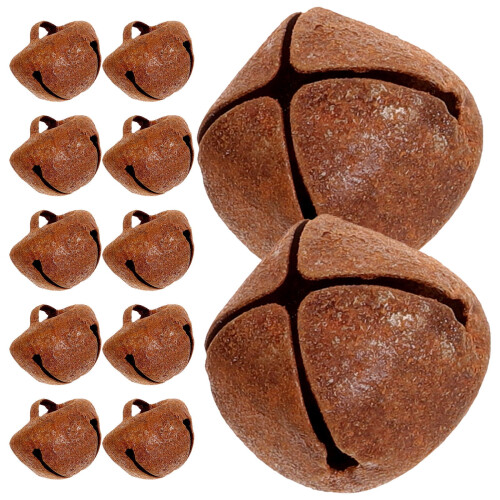 Rusty Bell Charms Brown Iron DIY Craft Decor 100 pcs
