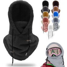 Sherpa Hood Skimaske Vindavvisende Fleece Ansiktsdeksel