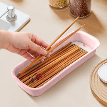 Caja de plástico para guardar palillos, color rosa (1 unidad)