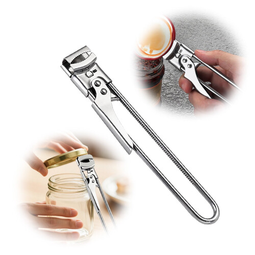 Ouvre-bocal en acier inoxydable, multifonctionnel et réglable, 23 cm