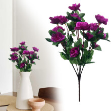 Camélia artificial roxa escura, 34 cm (13,38 pol.), 1 peça.