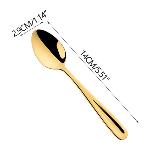 Mini stainless steel colored teaspoon 6 pcs 1