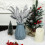 Foglie artificiali argentate con glitter, confezione da 20 2