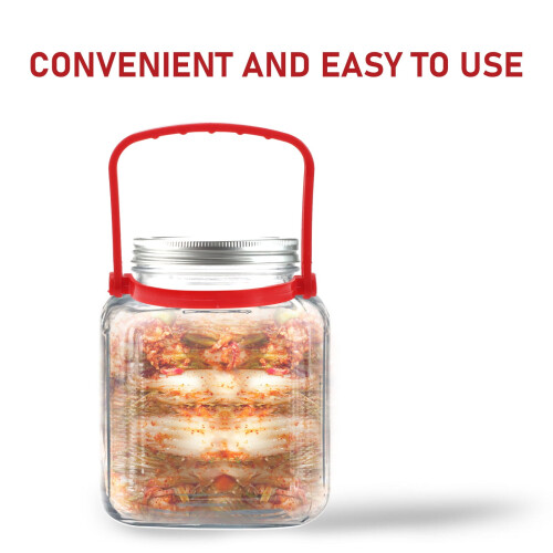 Red Curved Lifting Handle for Glass Jar 1 Pc 2