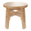 Orange Round Wooden Stool Solid Wood Home Seat 4