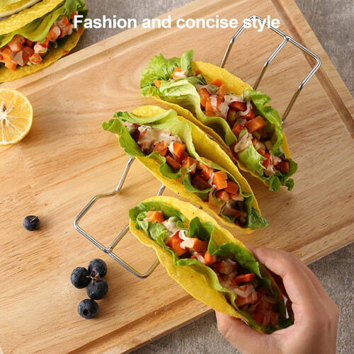 Ensemble de 2 supports à tacos en acier inoxydable 2