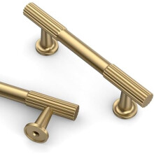 Poignées de meuble en bronze champagne, 7,6 cm (3 pouces), lot de 10