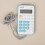 Calculatrice rechargeable rose à grand écran 8 chiffres 8