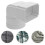 White downspout gutter adapter for rainwater drainage system 7