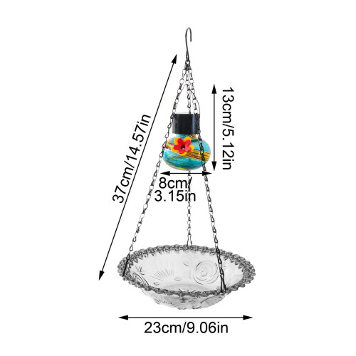 Outdoor hanging bird feeder and bath 2-in-1 2