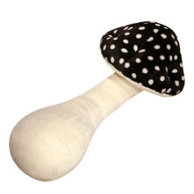 Mushroom pillow plush home decoration black