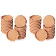 36 Cork Coasters Bulk 4 Inch Round Lip Cup Holder Leak Proof Cork Coasters for Drinks Reusable Absorbent Cup Coaster