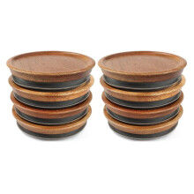Regular Mouth Jar Lids,Wooden Jar Tops,Canning Lids with Airtight Silicone Seal for Regular Mouth Jars,8 Pack