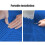 Halkfri duschmatta PVC sammankopplade plattor 30x30 cm blå 6