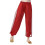 Pantalon harem rouge uni, taille élastique extensible, 4-5 ans 1