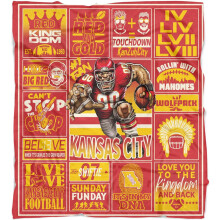 Football Throw Blanket Soft Flannel Team Colors 50x60 Inches