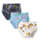 Boy's Summer Briefs Cartoon Car Print 3 Pack 1