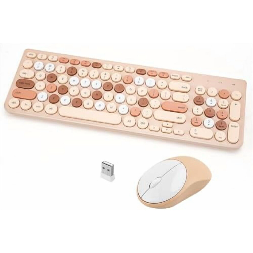 Wireless Keyboard And Mouse Combo Retro Typewriter Style 9377112014166