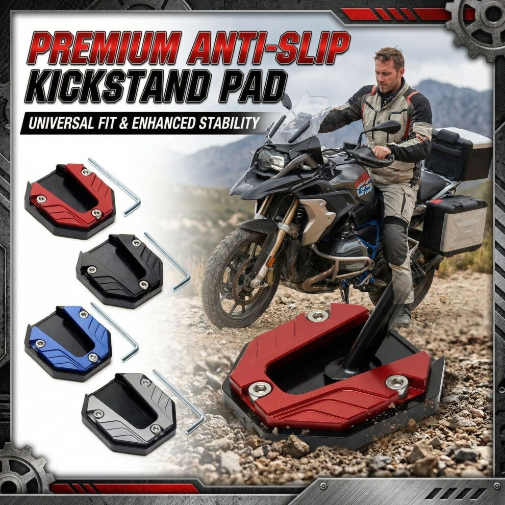 Motorcycle Side Stand Pad Extender Foot 1Pc Blue 917087919197