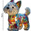 Λάμπα Western Highland White Terrier από βιτρό ρητίνης 2