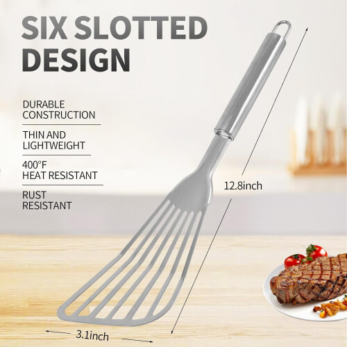 Spatule à poisson en acier inoxydable, lot de 2 1