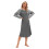 Camicia da notte da donna a maniche raglan con scollo rotondo, lunghezza intera 6