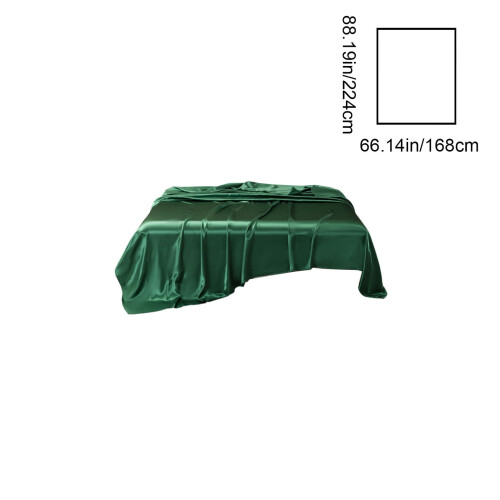Polyester-Satin-Bettwäsche, einfarbig dunkelblau, 1 Set 2