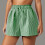 Short rayé décontracté pour femme avec poches 2