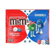 M&M Peanut Butter Red, White & Blue Mix Share Size (255g)