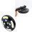 FRCOLOR Lampe de parasol portable LED blanc chaud noir 6