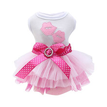 Dog Clothes Pet Spring Summer Breathable Skirt Dog Cat Clothing Pet Supplies Pink