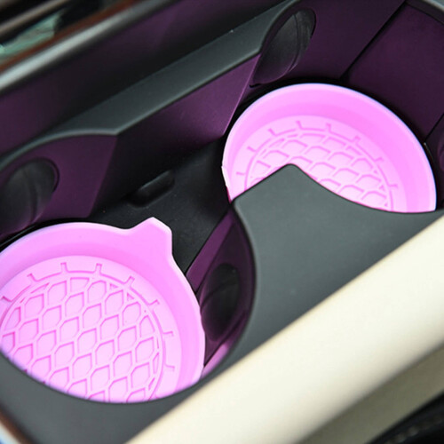 ACDANC Auto-Untersetzer, rutschfest, pink, 4er-Pack 1