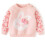 Mädchen-Baumwollpullover mit Rundhalsausschnitt, Rippstrick, langen Ärmeln, Größe 6M-5Y 2