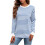 Hellblaues Damen-Langarmshirt aus Polyester, Größe S 2