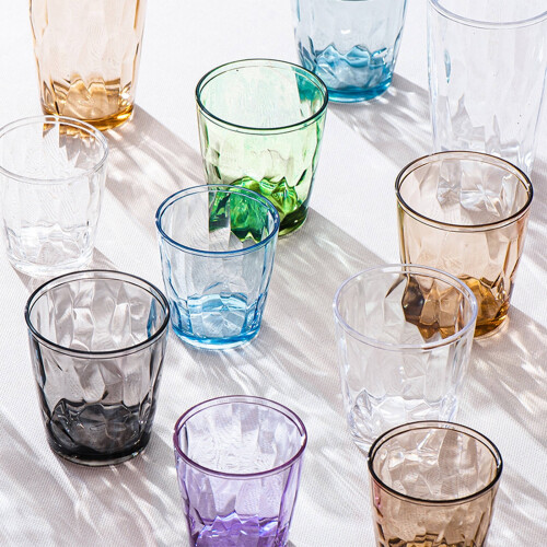 Ensemble de 6 verres à eau ACDANC sans BPA, couleurs vives 2