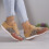 Γυναικεία casual sneakers σε καφέ λεοπάρ χρώμα με χοντρή σόλα και patchwork 4