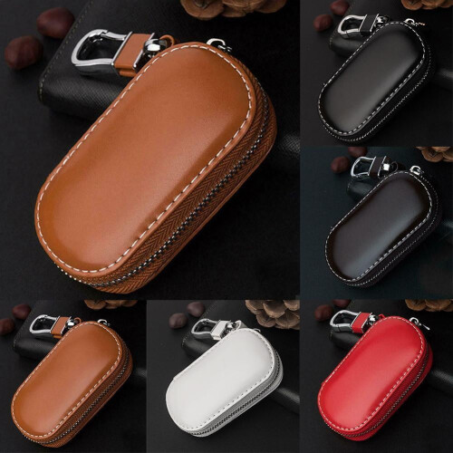 Étui en cuir avec fermeture éclair pour clé de voiture à télécommande 2