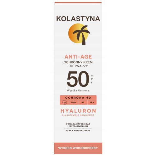 Kolastyna Anti-Age Ansiktskräm SPF 50+ Hyaluron Vattenresistent 50 ml 1