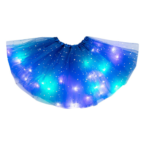Gonna da balletto per bambini con luce LED blu e 3 strati di rete 1