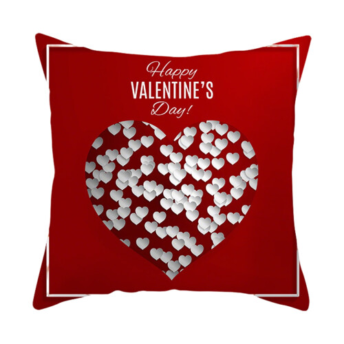 Valentinstag-Sofakissenbezüge, 45 x 45 cm, 2er-Pack