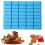 Molde de silicona para chocolate, rectangular estrecho, 40 cavidades, 12x9x1 1