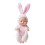 Lebensechte Mini-Kinderpuppe mit Tierkleidung, 1 Stück 1